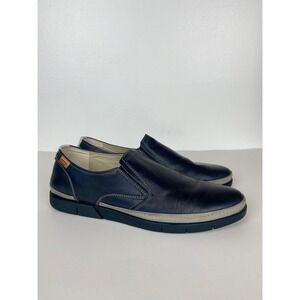 Pikolinos Palamos Men' Leather Slip On Loafers 43 US 10 Navy Blue Comfort Casual